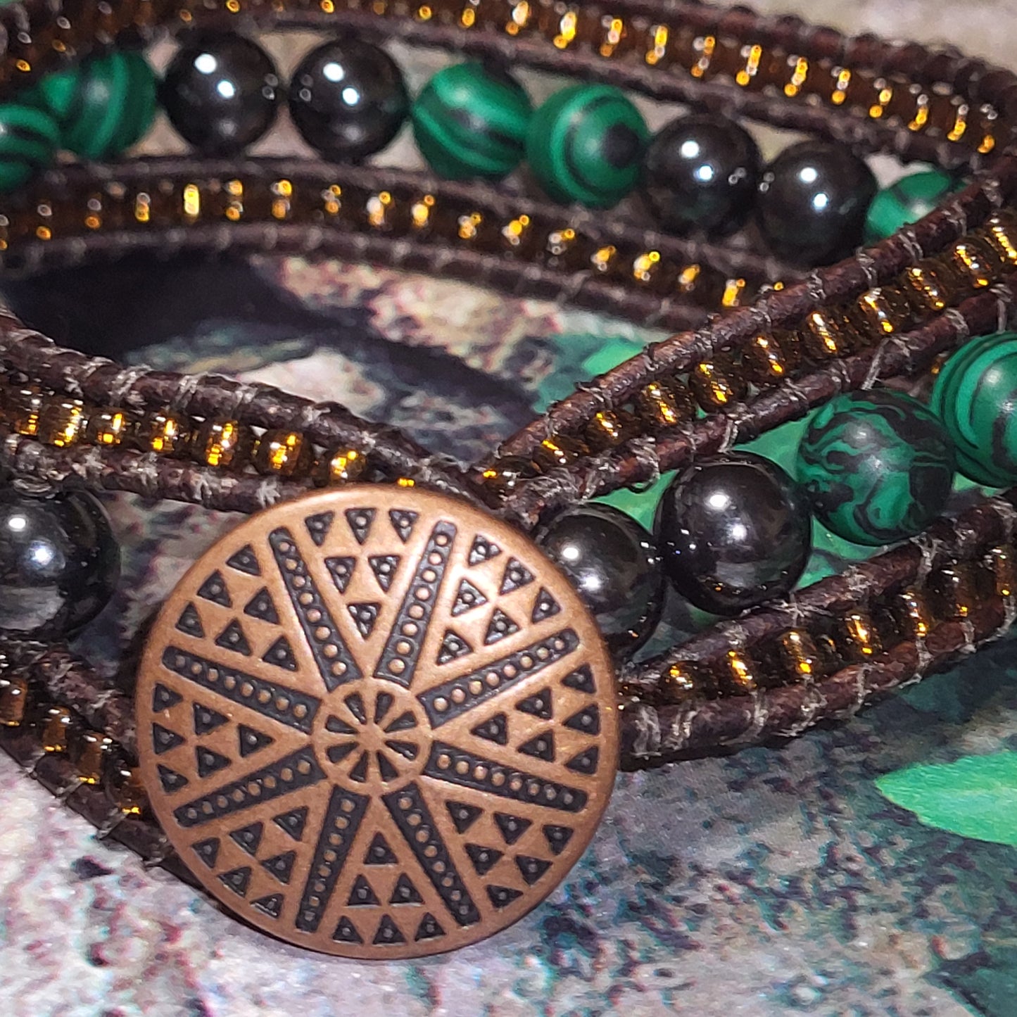 Earthbound Leather cuff bracelet