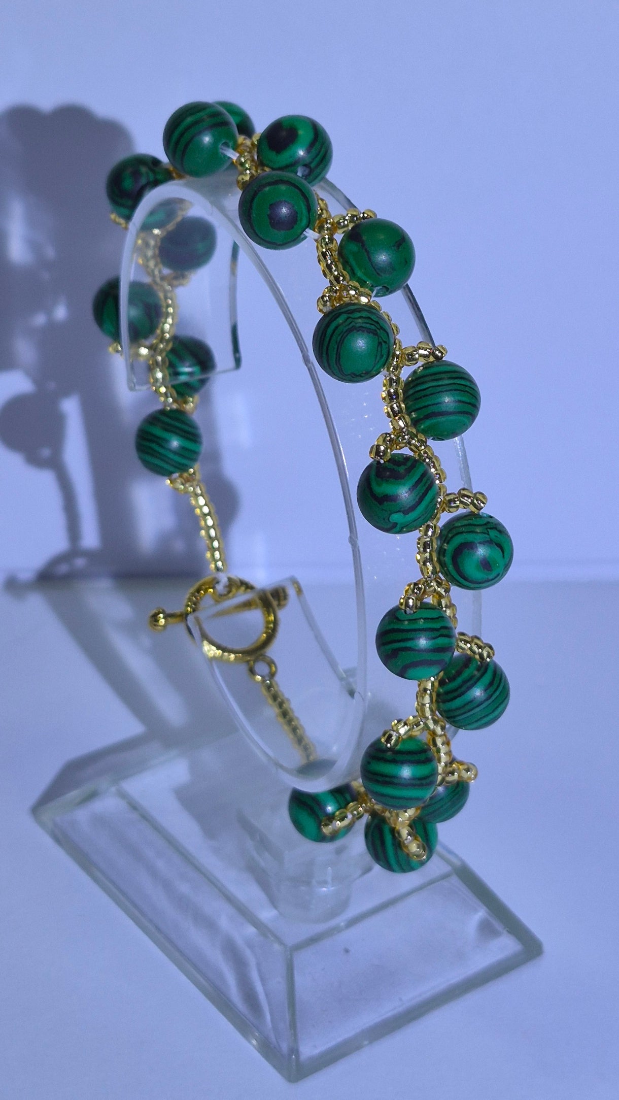 Malachite Beaded Vine Bracelet