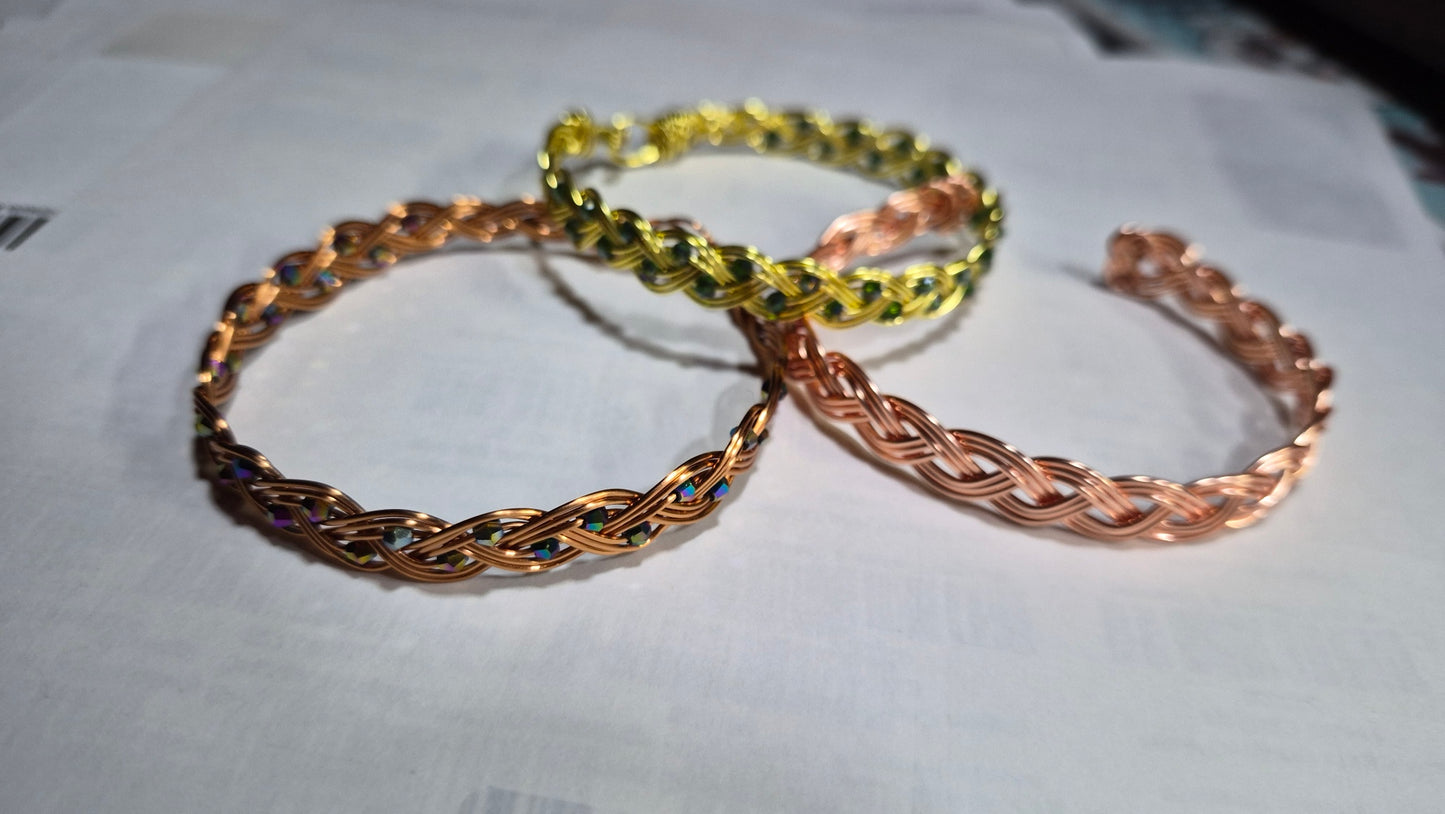 Handmade Braided Wire Cuff Bracelet