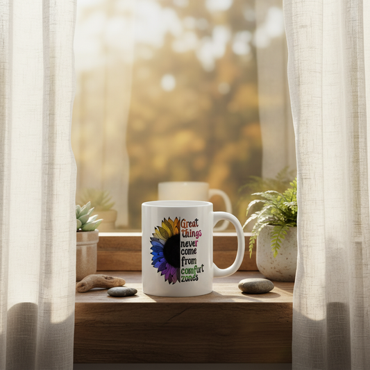 Great Things Never Come from Comfort Zones - Inspirational Mug