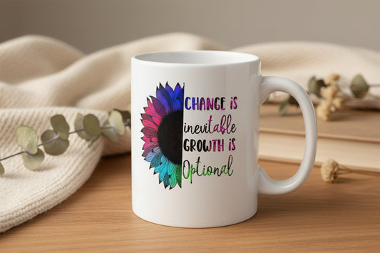 Change is Inevitable, Growth is Optional - Inspirational Mug