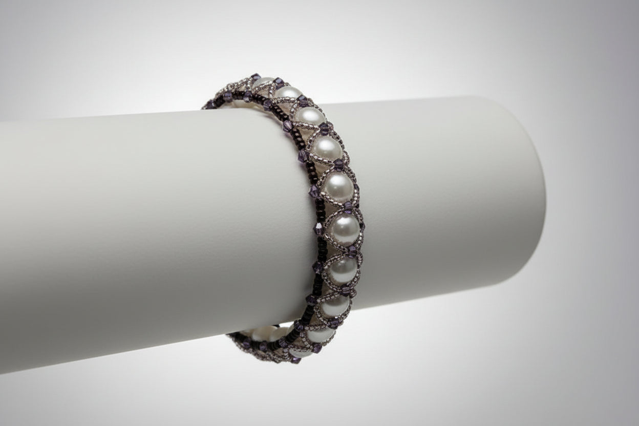 Lavander looking glass bracelet