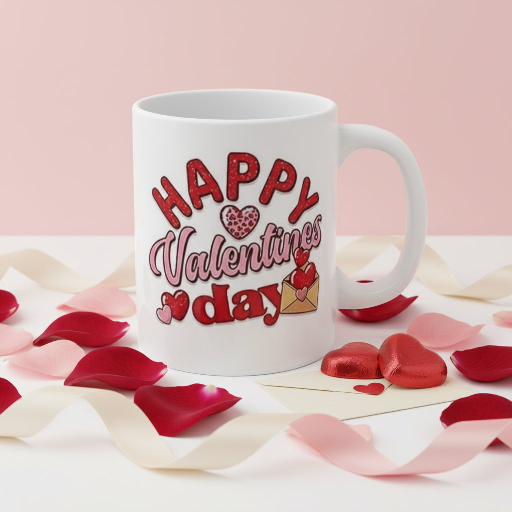 Happy Valentine's Day Envelope Mug - 11oz