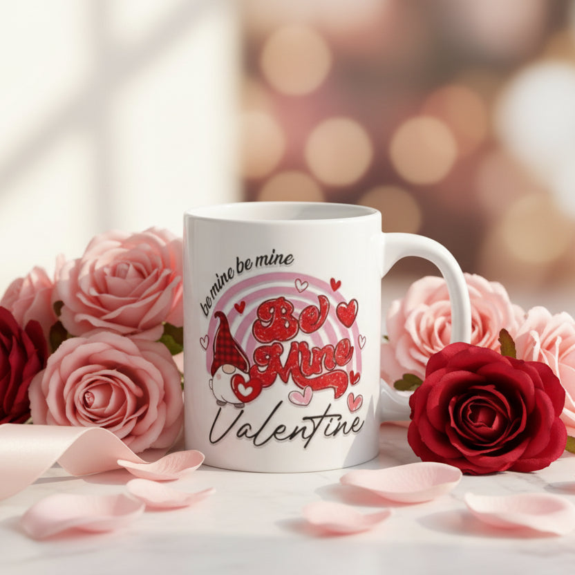 Be Mine Valentine Gnome Mug - 11oz
