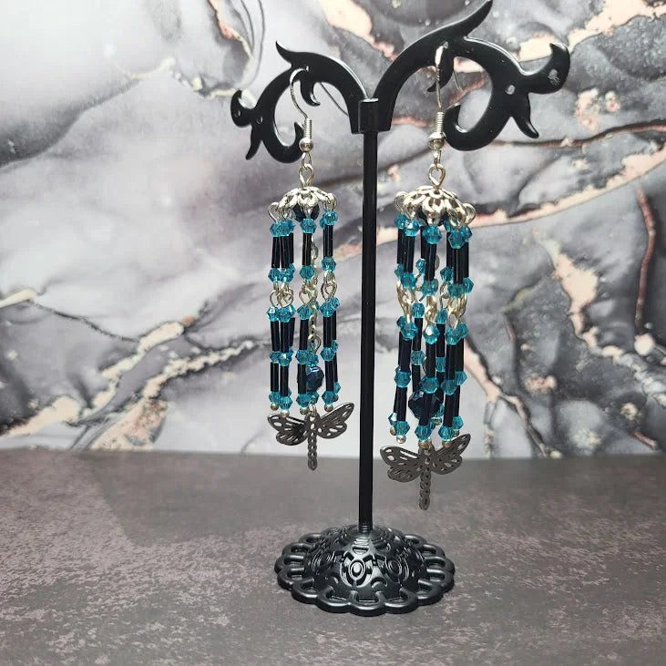Windchime Earrings with dragonfly