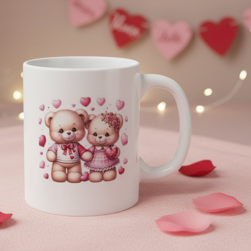 Valentine's Day Bear Couple Mug - 11oz