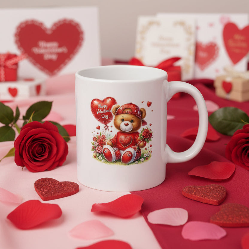 Happy Valentine's Day Bear Mug - 11oz