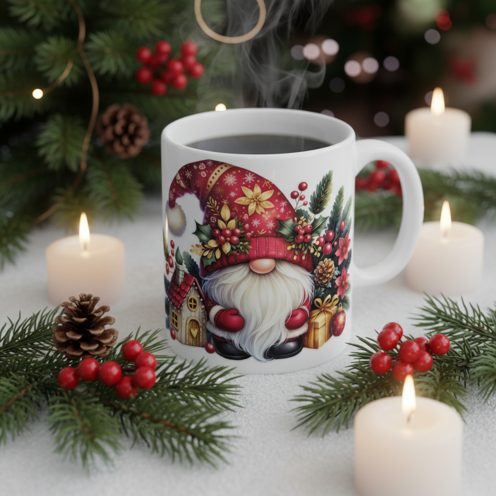 Candy Cane Gnome - Winter Wonderland Scene