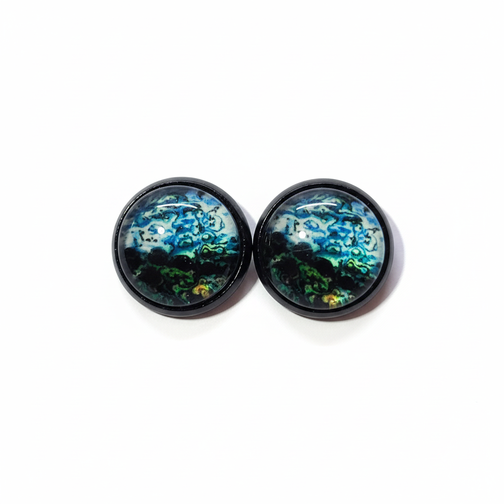 Deep Ocean Stud Earrings