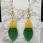 Christmas Light Bulb Earrings - Glitter Resin Holiday Dangle