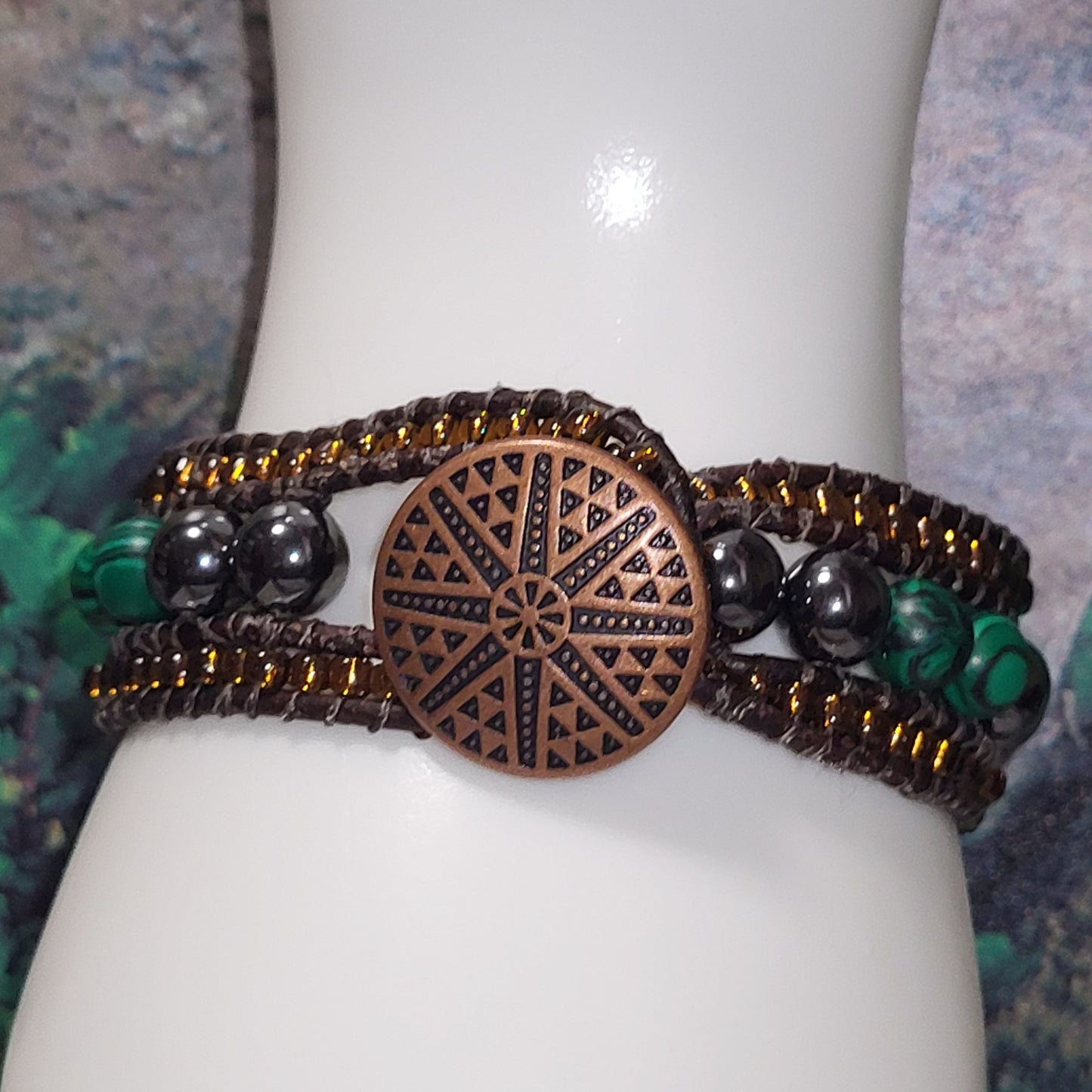 Earthbound Leather cuff bracelet