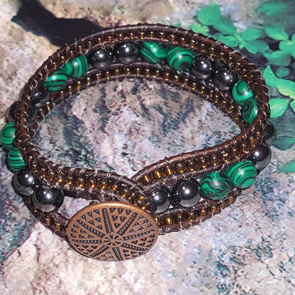 Earthbound Leather cuff bracelet