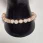 White Glow in the Dark Stretch Bracelet with Rose Gold Sparkle #2