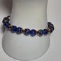 Cobalt Blue Glow in the Dark Stretch Bracelet with Gold Accents #3
