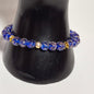 Cobalt Blue Glow in the Dark Stretch Bracelet with Gold Sparkle #2