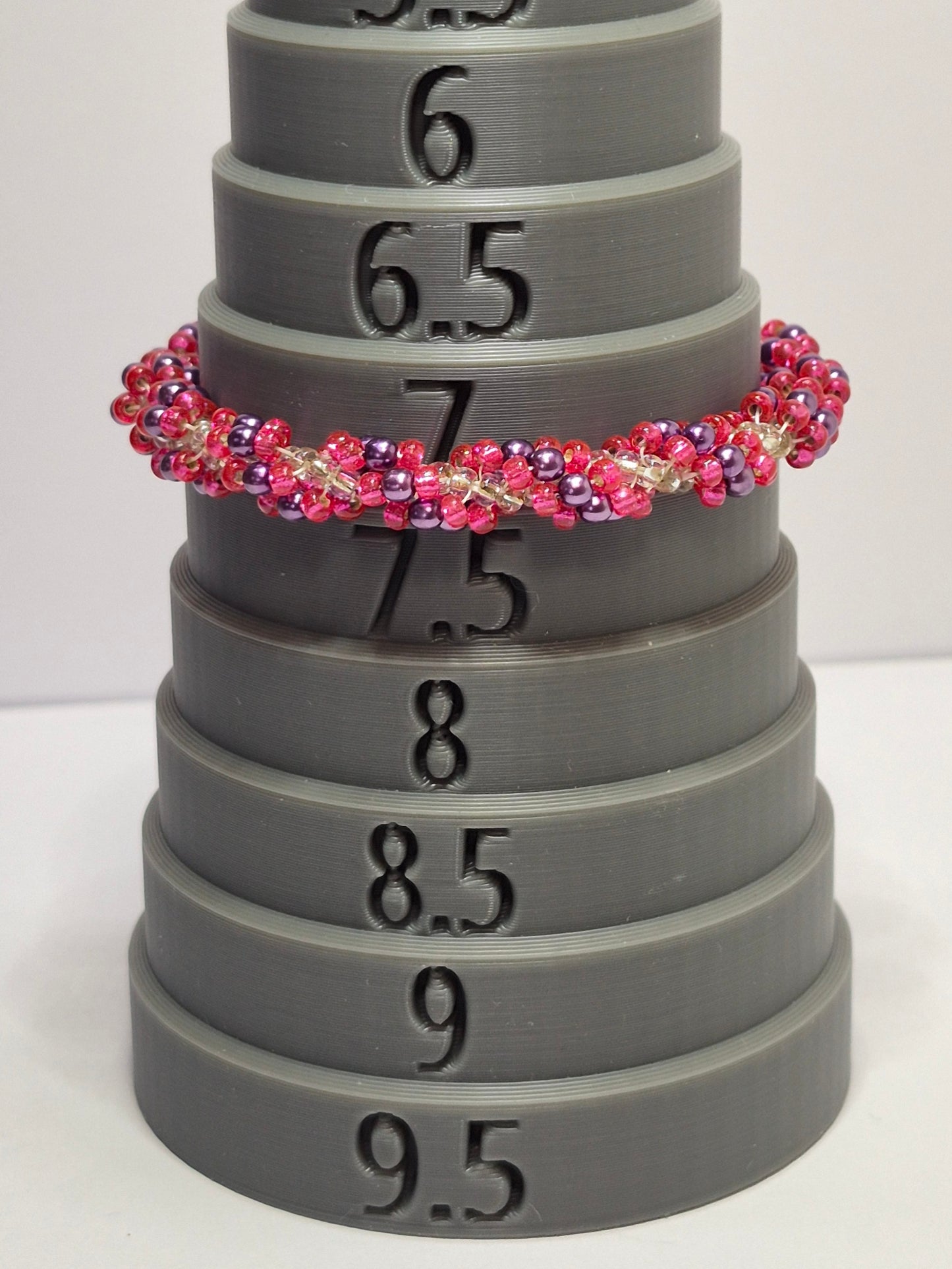 Pink & Purple Glass Pearl Spiral Rope Bracelet – Handmade Miyuki Seed Bead Bracelet with Magnetic Clasp