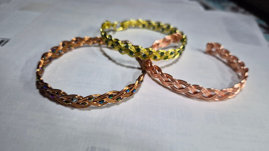 Handmade Braided Wire Cuff Bracelet