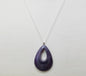 Purple Resin Teardrop Pendant Necklace - Handcrafted Statement Jewelry