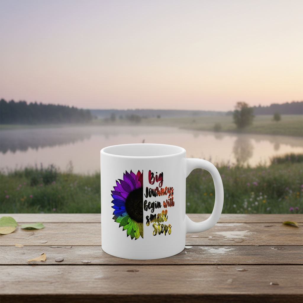 Big Journeys Begin with Small Steps - Inspirational Mug