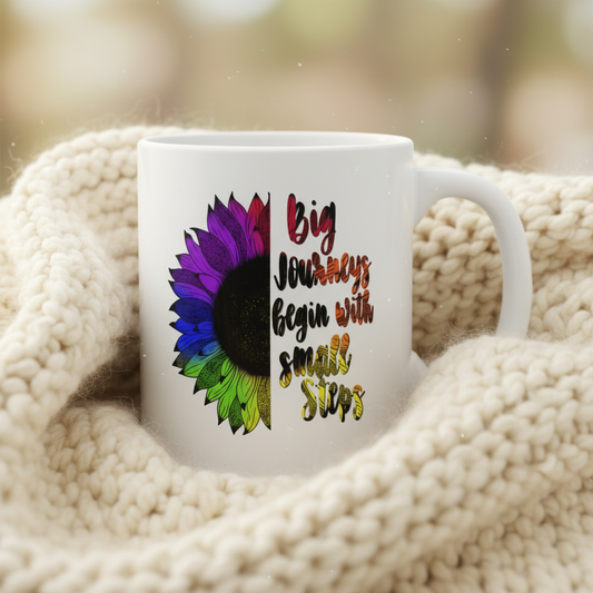 Big Journeys Begin with Small Steps - Inspirational Mug