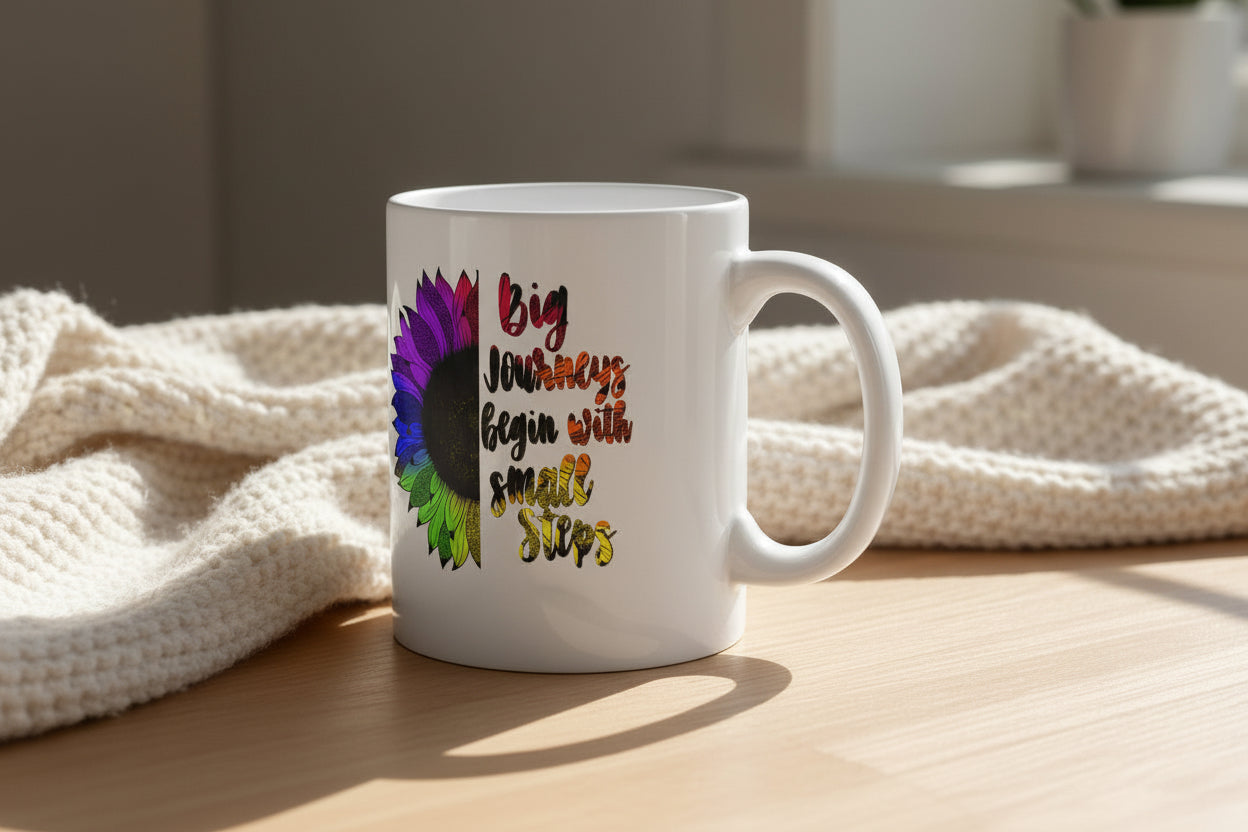 Big Journeys Begin with Small Steps - Inspirational Mug