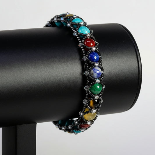 Chakra looking glass bracelet