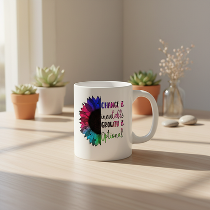 Change is Inevitable, Growth is Optional - Inspirational Mug
