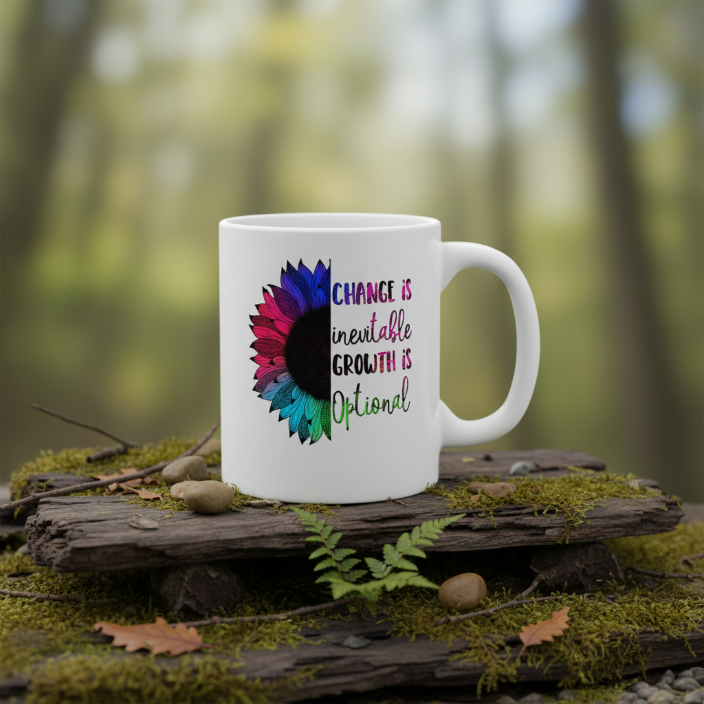Change is Inevitable, Growth is Optional - Inspirational Mug