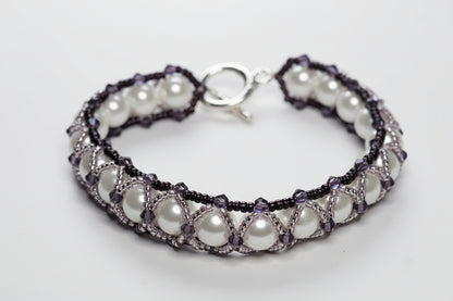 Lavander looking glass bracelet