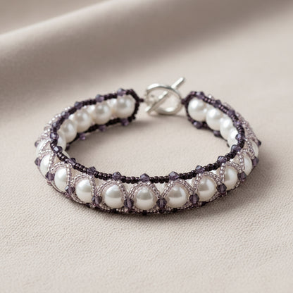 Lavander looking glass bracelet