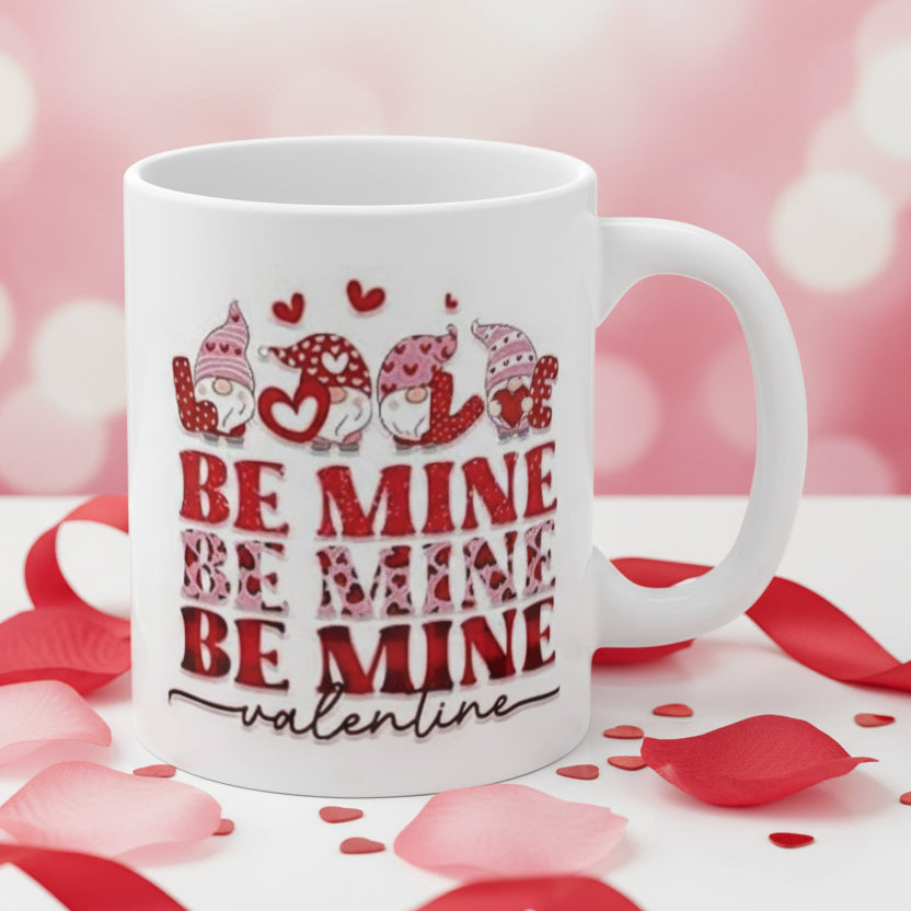 LOVE Be Mine Gnomes Valentine's Day Mug - 11oz