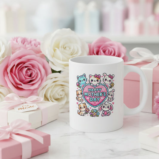 Happy Mother's Day Kawaii Animals Mug - Adorable Critters