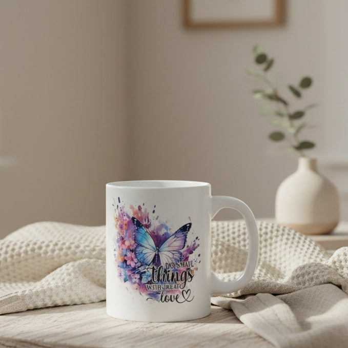 Do Small Things with Great Love Mug - 11oz Inspirational Coffee Cup