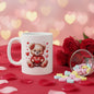 Valentine's Day Bear Mug with Flower Crown & XOXO Heart - 11oz