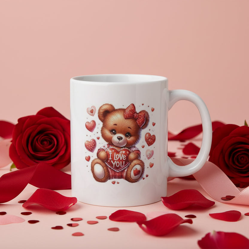 Valentine's Day Bear Mug - I Love You - 11oz