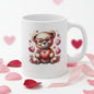 Valentine's Day Bear Mug with Heart Glasses - 11oz