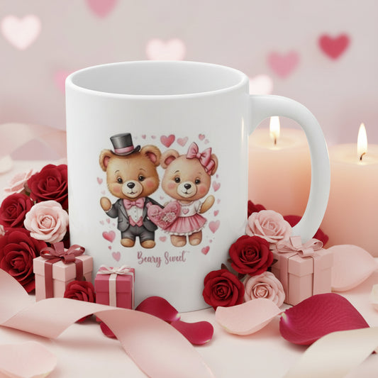 Beary Sweet Valentine's Day Mug - 11oz Ceramic Coffee Cup