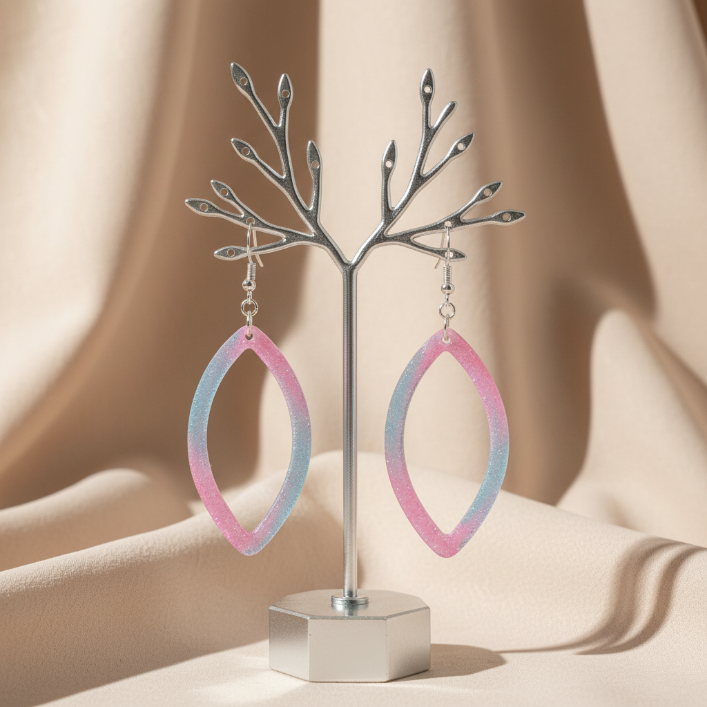 Earrings on stand