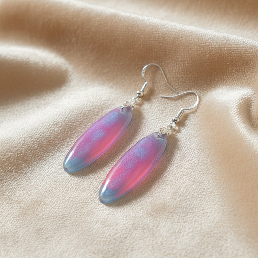 Sunset Dreams Pastel Earrings - angled view on velvet
