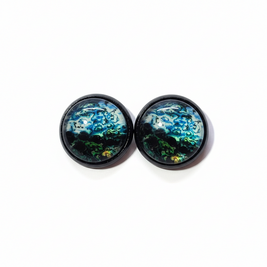 Deep Ocean Stud Earrings