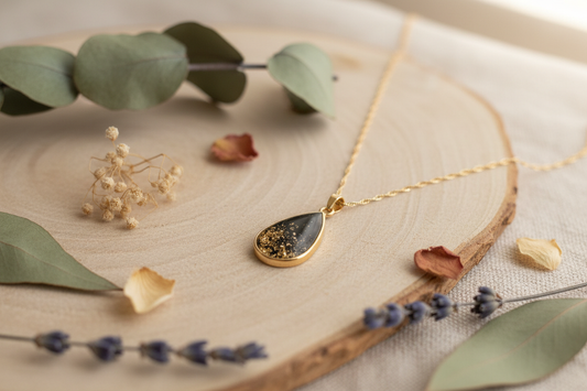 Professional black and gold pendant photo